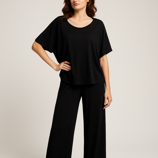 Plain Black Loungewear Set