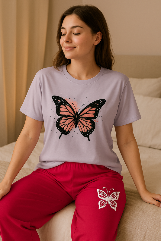 Purple & Pink Butterfly Lounge set