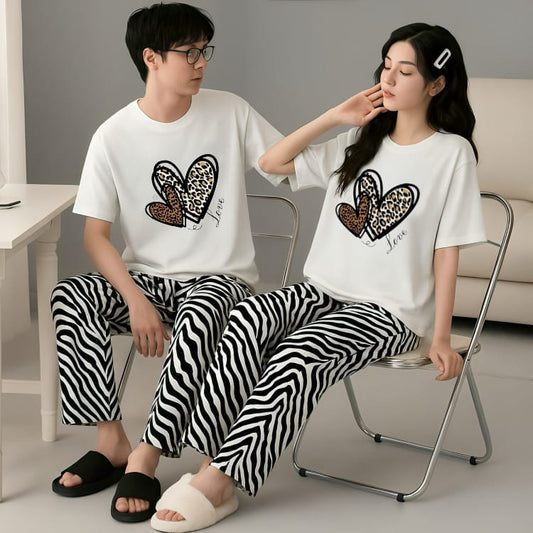 Couple's Matching Love Heart Lounge Set