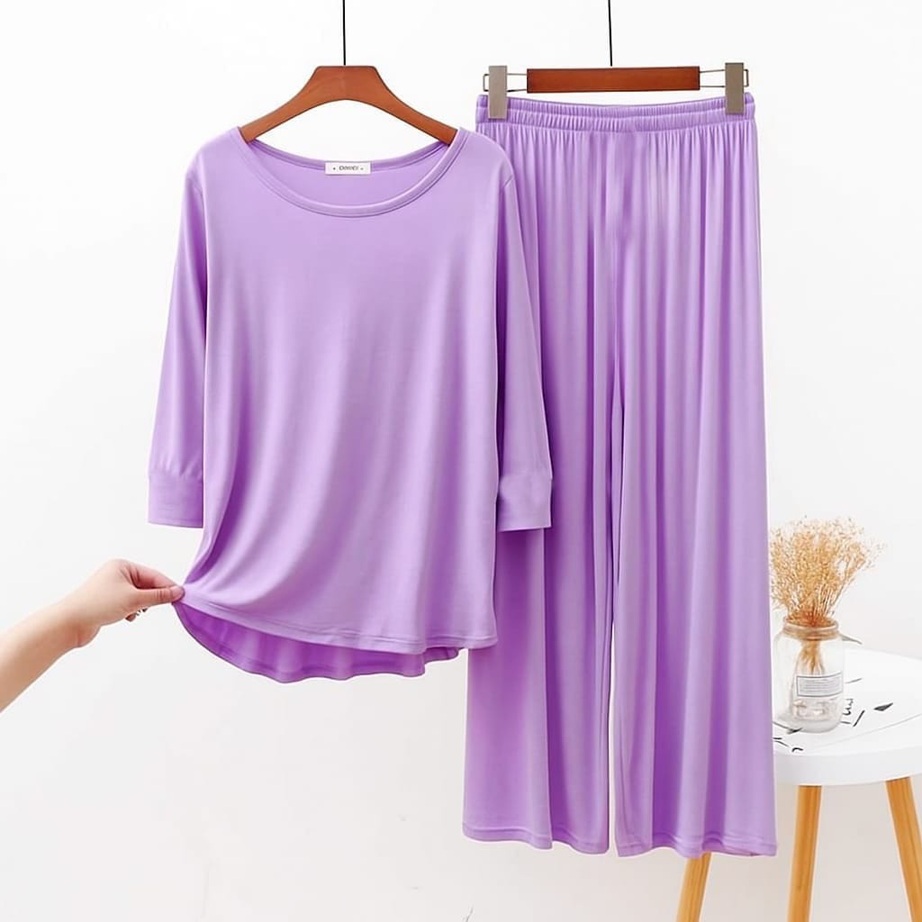 Plain Purple Loungewear Set