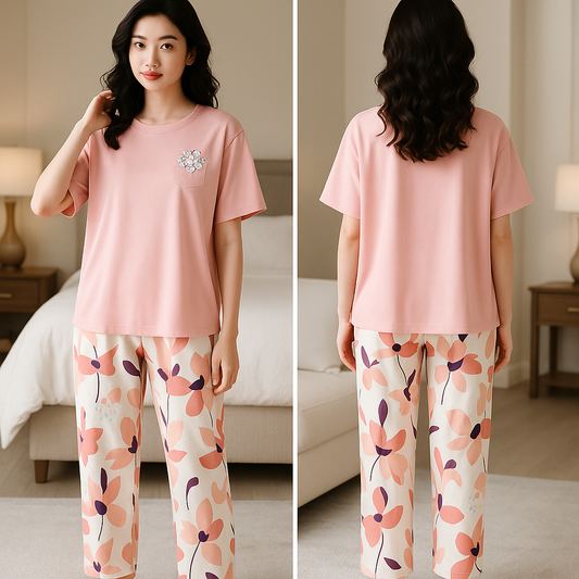 Garden Bloom Pink Loungewear Set